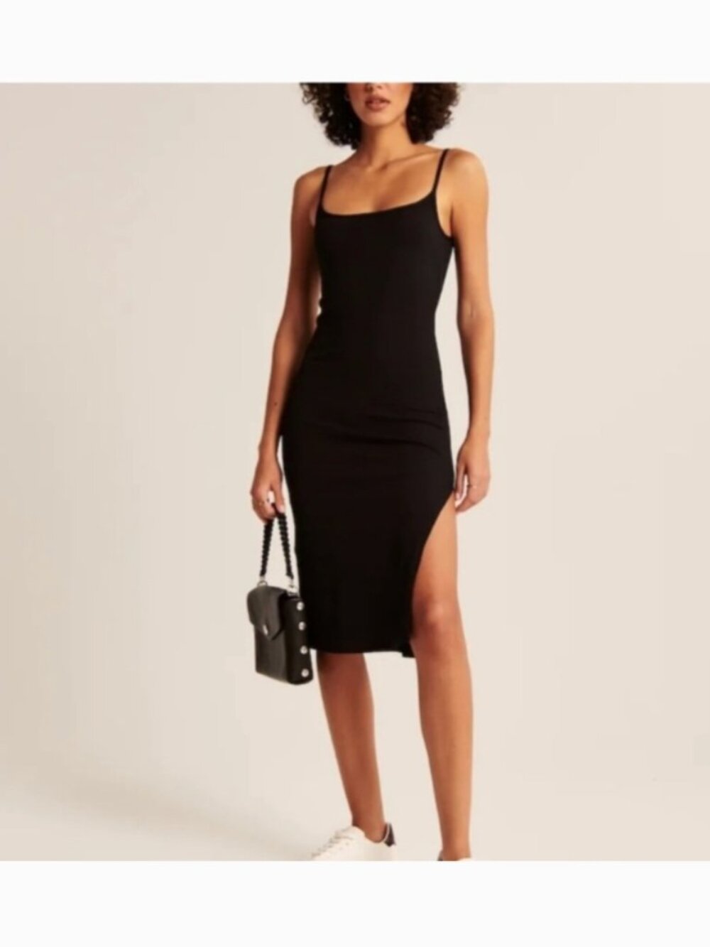ABERCROMBIE & FITCH SOFT A&F COLLECTION SPAGHETTI STRAP MIDI DRESS MEDIUM TALL - Picture 14 of 14